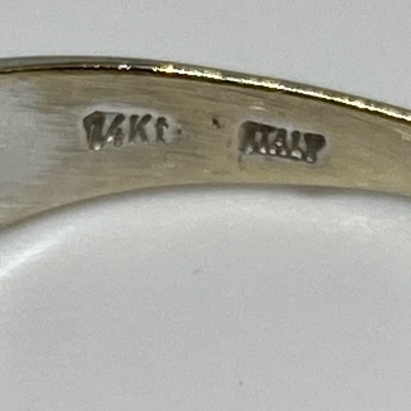 Italian 14k White Gold Dome Ring - Picture 9 of 9